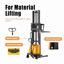 Apollolift 3300lb Semi Electric Stacker 118 Lift With Built In 12v10a Charger