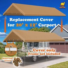 12x20 Carport Canopy Tent Garage Replacement Car Shelter Cover With Bungees