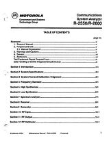 Service Manual For Motorola R2550 R2600