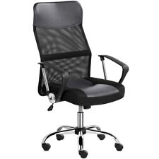 High Back Video Gaming Chair Ergonomic Task Swivel Chair Mesh Back Leather Seat