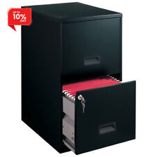 Space Solutions Filing Cabinet 2-drawer Steel File Cabinet With Lock Black New