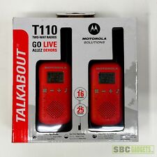 Motorola Talkabout T110 Two-way Radio 16 Mile 2 Pack Red Black