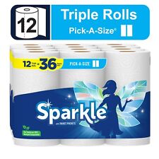 Sparkle Pick-a-size Paper Towels White 12 Triple Rolls 36 Regular Rolls