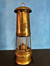 Gold Mine Lantern Rare Sunny Side Mining Co. Brass Original Glass Vintage