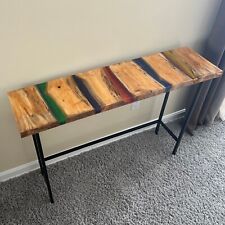 Console Table Entryway Table Epoxy Wood Side Table Handmade Epoxy Table
