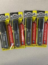  Lot Of 4 Sharpie 2018347 Pro Black Durable Xl Chisel Tip Permanent Marker New