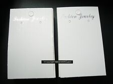 100 White Earring Cards Fashion Jewelry Imprint Pierced Earrings Peg Hole Jd029b