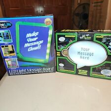New Sealed Lot Of 2 Light Up Dry Erase Neon Glow Message Boards