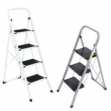 34 Steps Ladder Folding Anti-slip Safety Tread Industrial Home Use 300lbs Load