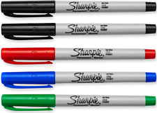 Sharpie Permanent Markers Ultra Fine Point Assorted Colors 5 Count