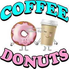 Coffee Donuts Decal Choose Your Size Food Truck Sticker Concession