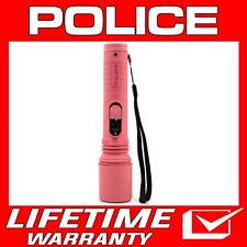 Police Stun Gun Pink 305-700 Bv Rechargeable With Led Flashlight
