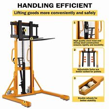 Apollolift Manual Hand Straddle Pallet Lift Stacker Hydraulic 63 Height 2200lbs