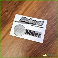 Miller Welder Generator Bobcat Silver Grey Laminated Decals Stickers Set