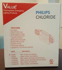 Philips Chloride Value Vc Series Led-red Letters Exit Sign Combo Unit Vcrw