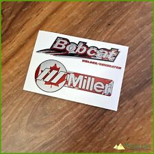 Patriotic Canada Flag Miller Welder Generator Bobcat Silver Decals Stickers Kit
