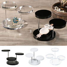 Acrylic Jewelry Display Stand 3-layer Ring Necklace Bracelet Rack Perfume Organi