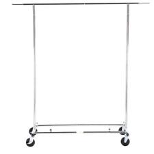 Honey-can-do Collapsible Steel Rolling Garment Rack In Chrome-gar-01304