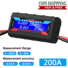 200a Dc Digital Monitor Lcd Volt Amp Meter Analyzer For Rc Battery Solar Power