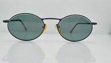Vintage Ralph Lauren Classic 184 Black Metal Oval Sunglasses Frames Only Italy