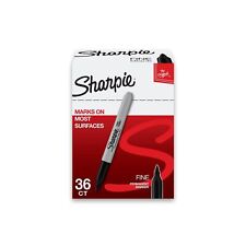 Sharpie Permanent Markers Fine Point Black 36 Count Usa