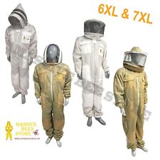 3 Layer Ventilated Suit Round And Fencing Veil Bee Suit Jacket Beekeeper 6xl 7xl