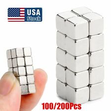 100200pcs 5x5x5mm N38 Square Rare Earth Neodymium Fasteners Craft Cube Magnets