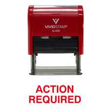 Action Required Office Self Inking Rubber Stamp
