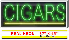 Outdoor Cigars Neon Sign Jantec 37 X 15 Smoke Shop Store Vape Cigarettes