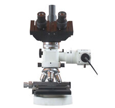 600x Trinocular Top Light Industrial Microscope W Xy Stage Polarizing Kit
