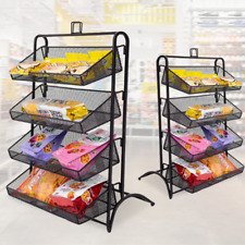 4 Tiers Retail Counter Display Rack Metal Wire Snack Candy Display Stand
