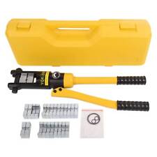 16 Ton Hydraulic Wire Crimper Crimping Tool 13 Dies Battery Cable Lug Terminal