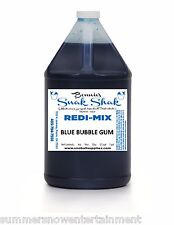 Snow Cone Syrup Blue Bubble Gum Flavor. 1 Gallon Jug Buy Direct Licensed Mfg