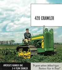 John Deere 3 4 Plow Pto 420 Crawler Tractor Dozer 3-4 Plow 4-5 Roller Brochure