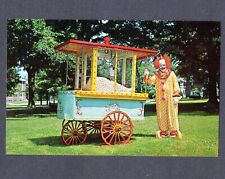 Vintage Hopkinton Ma Clown At Popcorn Machine Postcard - Common Center School