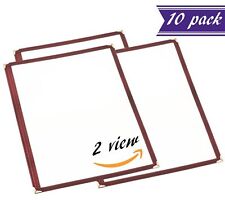 10 Pack Single Menu Covers Dark Red Maroon 8.5 X 11-inches Insert 2 View
