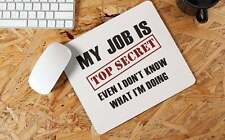 Top Secret Funny Mouse Pad For Computer Office Gaming Desk Non-slip