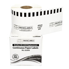 Non-oem Fits Brother Dk-2205 Continuous Thermal Labels - 1 Roll Of 100