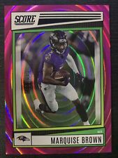 2022 Panini Score Football - Marquise Brown - Cubic Parallel 119299 Ravens Wr