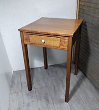Vintage Antique Rustic Primitive Shaker Solid Cherry Wood 1-drawer Table
