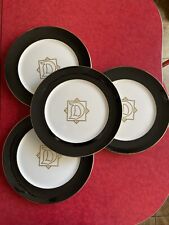 Royal Doulton Disneyland Restaurant Dinner Banquet Plate Charger D Black Gold