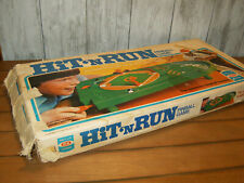 1976 Ideal Hit N Run Pinball Game Baseball Box Player Works-missing 1 Player