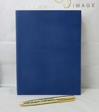 Journal 9 Notebook Leather Soft Cover 224 Lined Pages New Blue List105 Giftbox