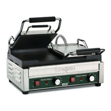 Waring Wfg300 Panini Grill - Dual Top Cast Iron Smooth Plates