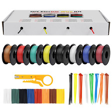 22 Awg Stranded Wire Spool 16.5ft Each In 8 Colors - Silicone Electrical Tinned