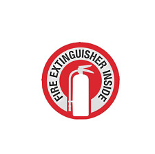 Vinyl Fire Extinguisher Inside Sign Sticker 3 Round Reflective Label Uv