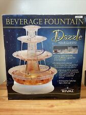 Rival Dazzle 2.5 Gallon Light Up Beverage Fountain Bf250 Sparkling Bubble