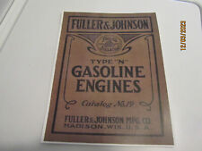 Fuller Johnson Type N Gas Engine Catalog 19
