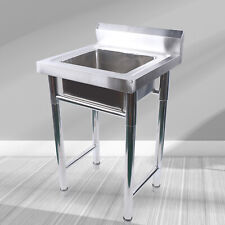 Commercial Kitchen Utility Sink Laundry Sink Freestanding 201 Stainless Steel