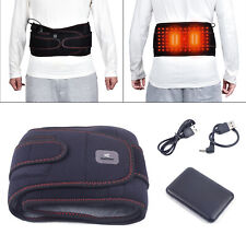 Led Light Heat Physiotherapy Therapy Heating Belt Back Waist Pain Relief Elastic